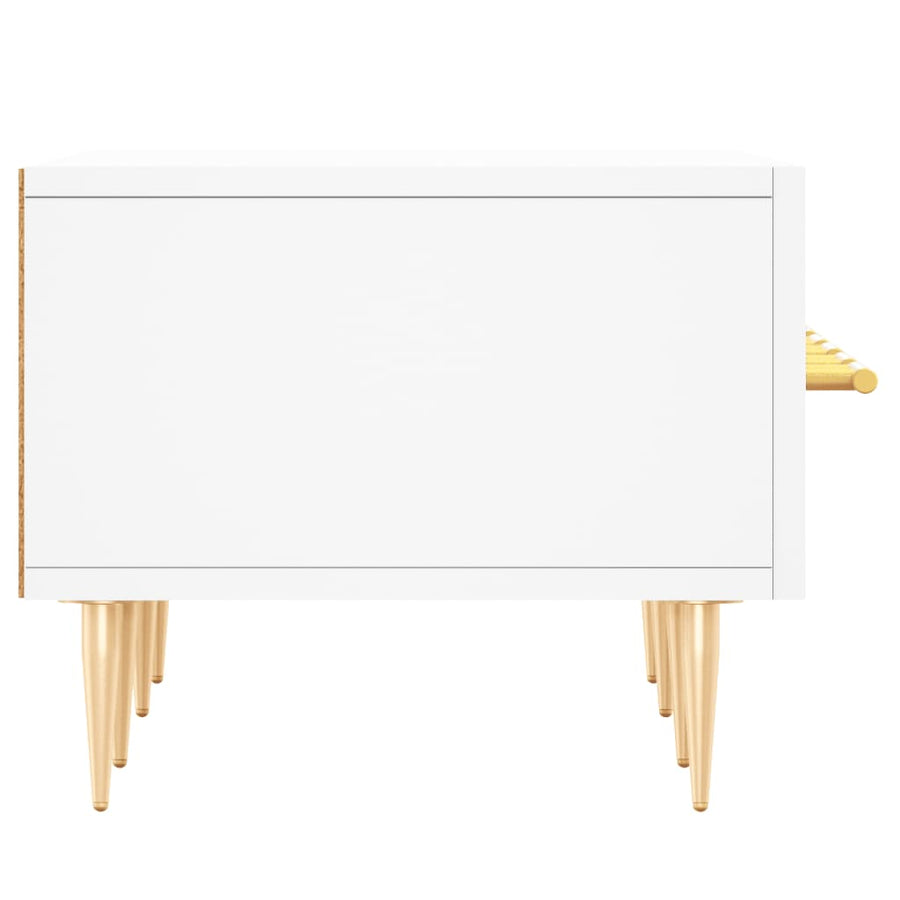 Tv-Meubel 50X36X30 Cm Bewerkt Hout Wit