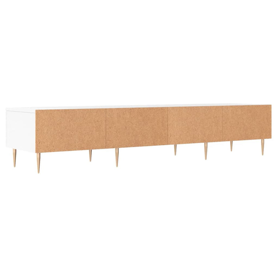 Tv-Meubel 50X36X30 Cm Bewerkt Hout Wit