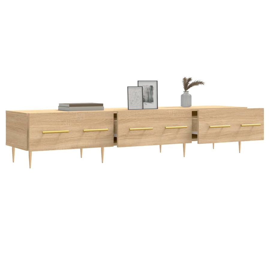 Tv-Meubel 150X36X30 Cm Bewerkt Hout Kleurig Sonoma eiken