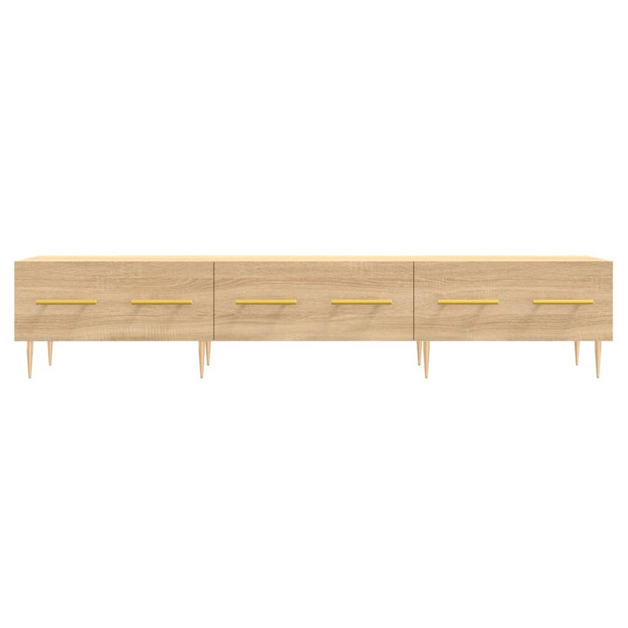 Tv-Meubel 150X36X30 Cm Bewerkt Hout Kleurig Sonoma eiken