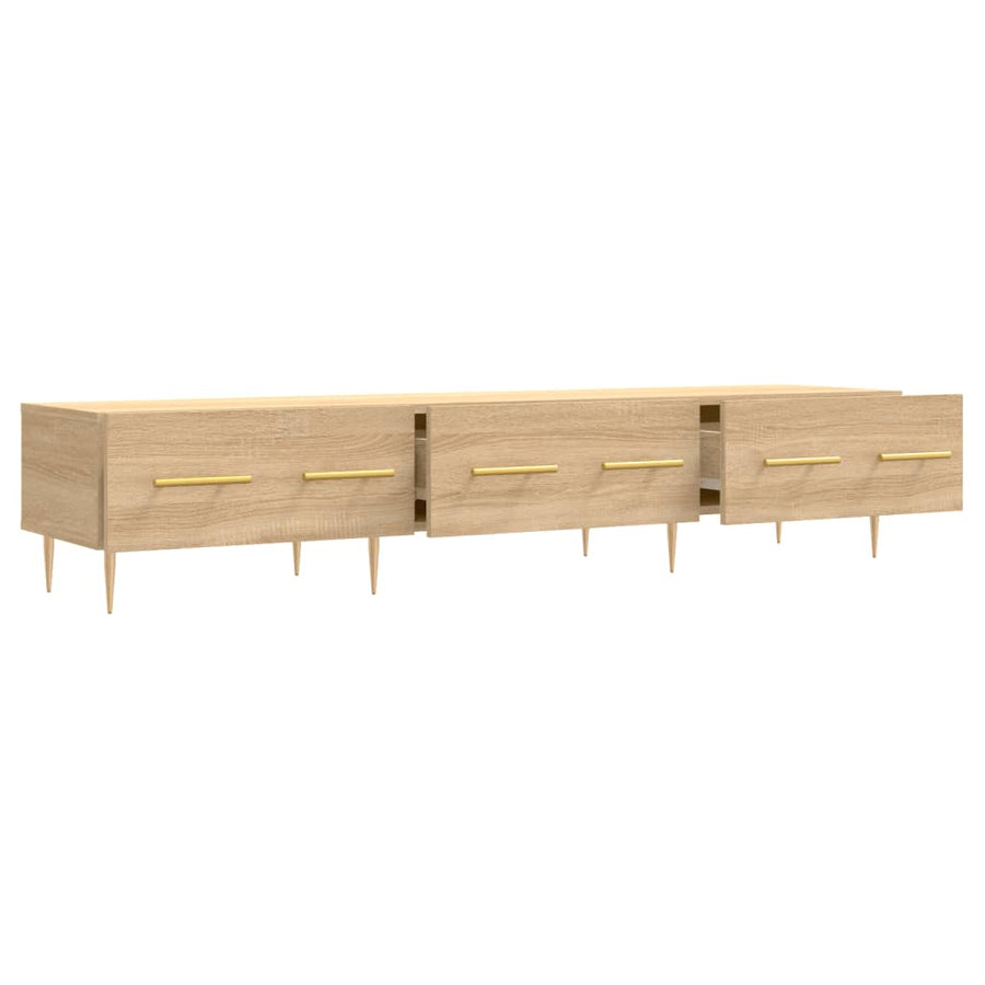 Tv-Meubel 150X36X30 Cm Bewerkt Hout Kleurig Sonoma eiken