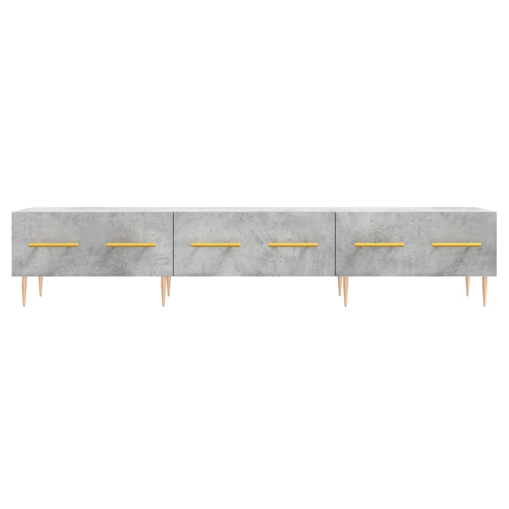 Tv-Meubel 150X36X30 Cm Bewerkt Hout Betongrijs