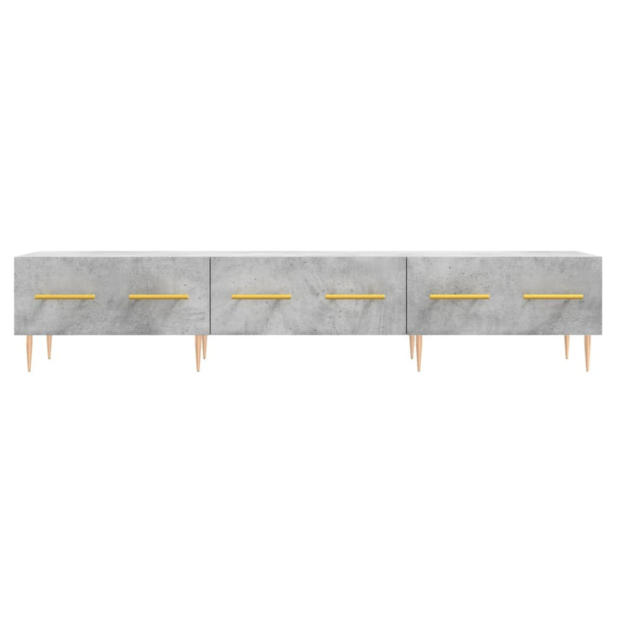 Tv-Meubel 150X36X30 Cm Bewerkt Hout Betongrijs