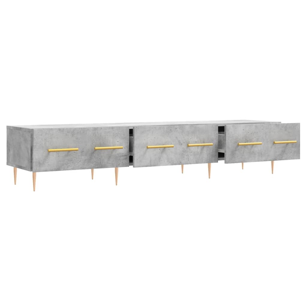 Tv-Meubel 150X36X30 Cm Bewerkt Hout Betongrijs