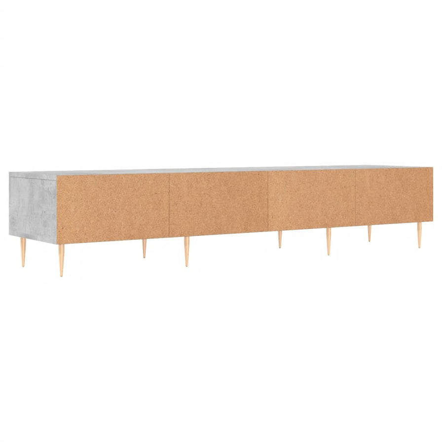 Tv-Meubel 150X36X30 Cm Bewerkt Hout Betongrijs