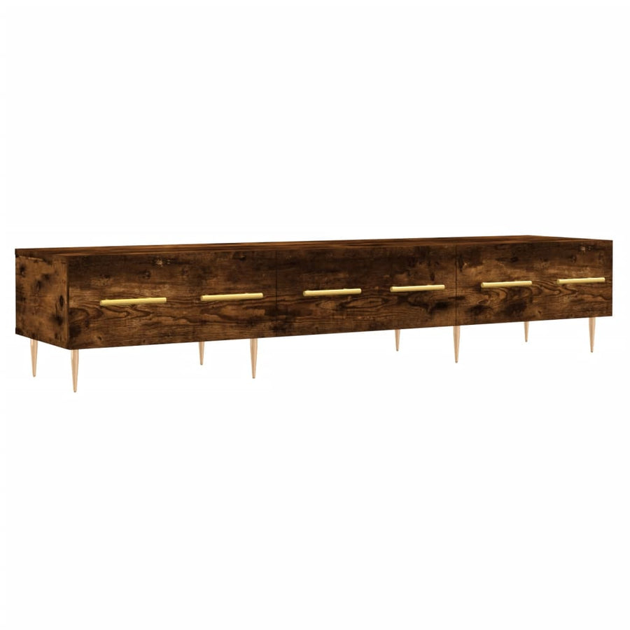 Tv-Meubel 150X36X30 Cm Bewerkt Hout Kleurig Gerookt eiken