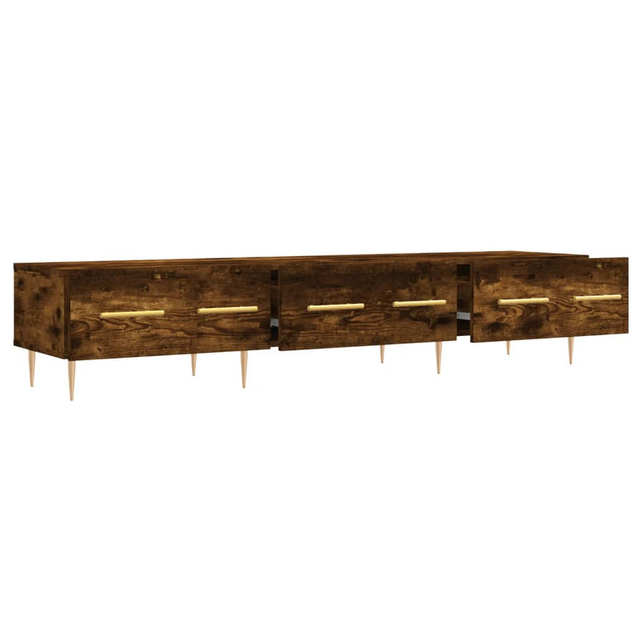 Tv-Meubel 150X36X30 Cm Bewerkt Hout Kleurig Gerookt eiken