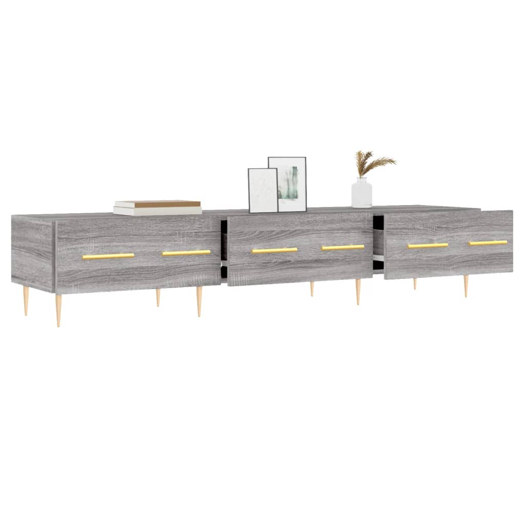 Tv-Meubel 50X36X30 Cm Bewerkt Hout Eikenkleurig Grijs sonoma