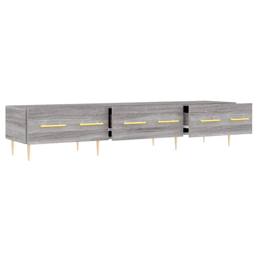 Tv-Meubel 50X36X30 Cm Bewerkt Hout Eikenkleurig Grijs sonoma