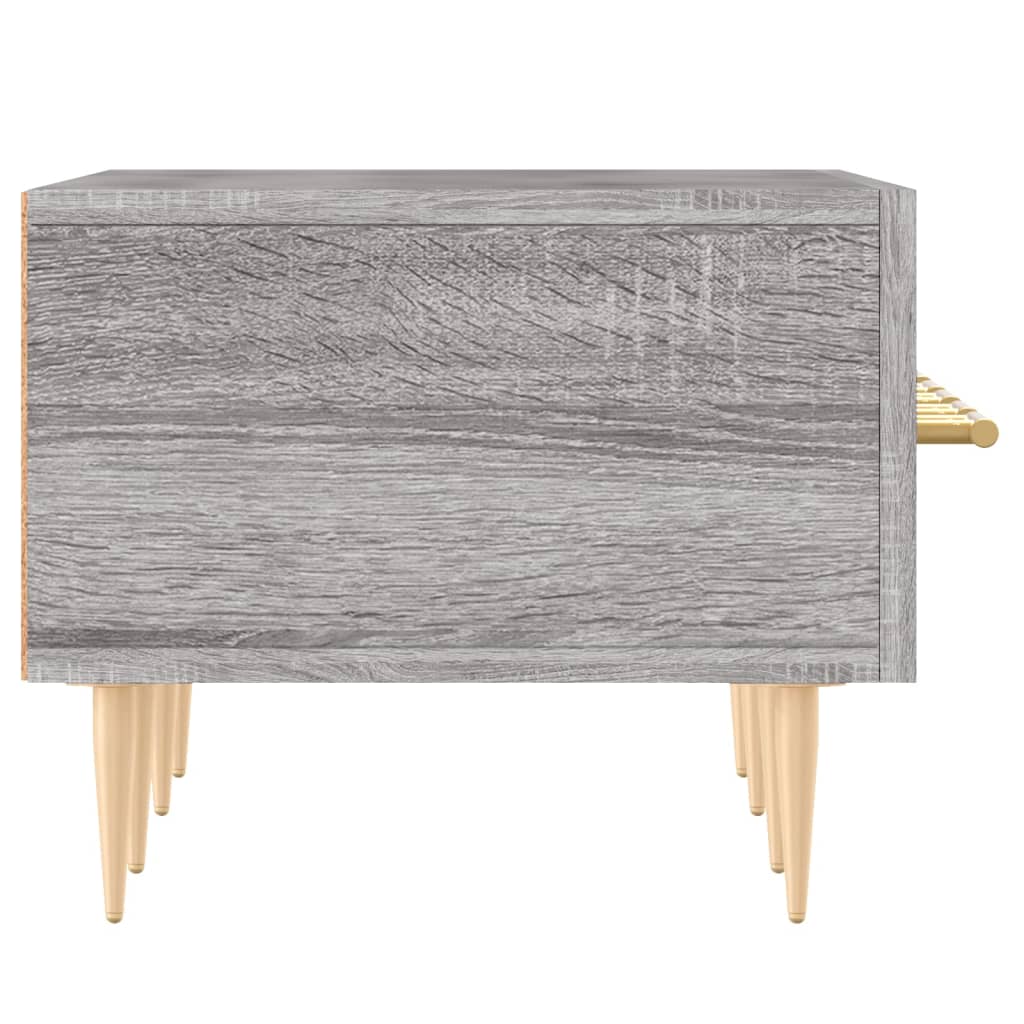 Tv-Meubel 50X36X30 Cm Bewerkt Hout Eikenkleurig Grijs sonoma