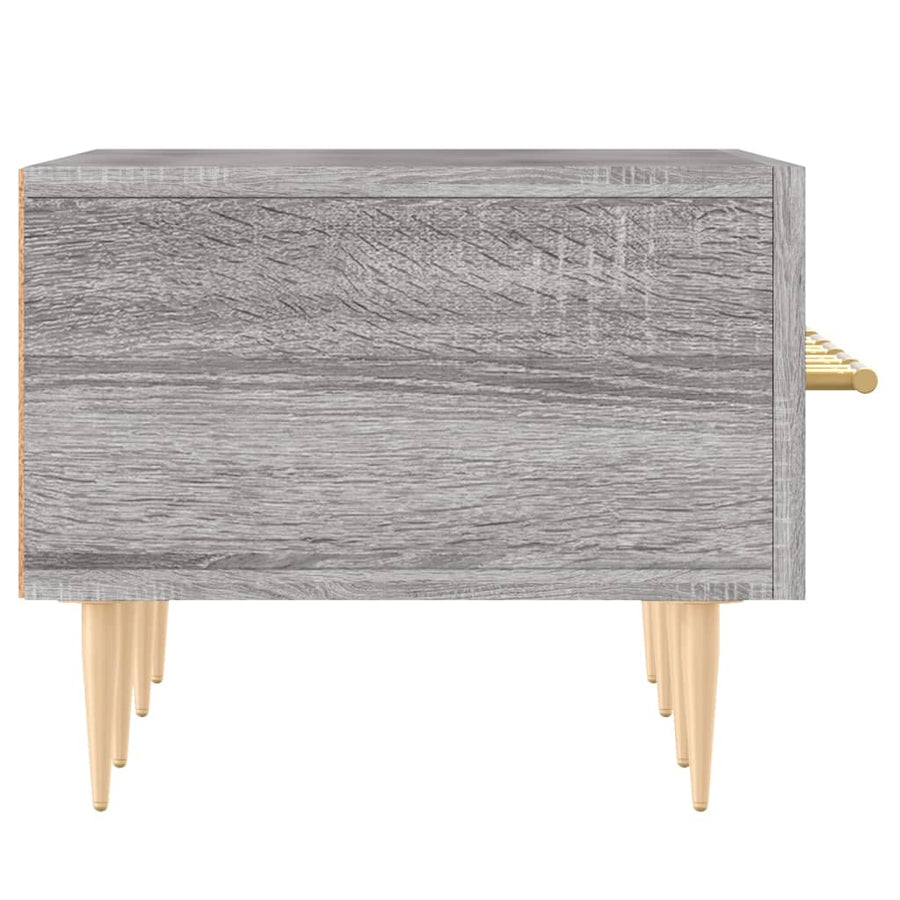 Tv-Meubel 50X36X30 Cm Bewerkt Hout Eikenkleurig Grijs sonoma