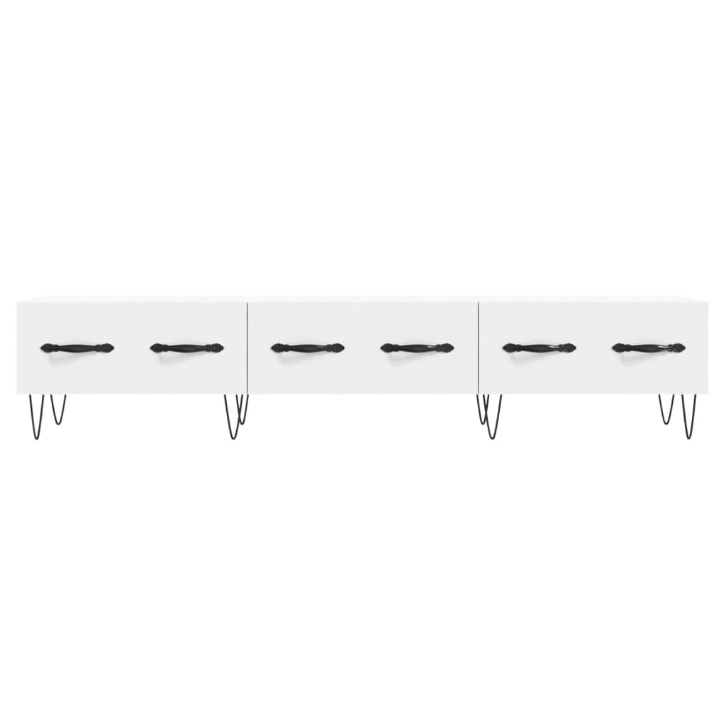 Tv-Meubel 50X36X30 Cm Bewerkt Hout Wit