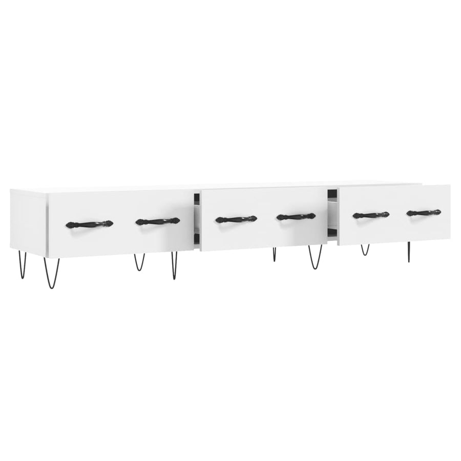 Tv-Meubel 50X36X30 Cm Bewerkt Hout Wit