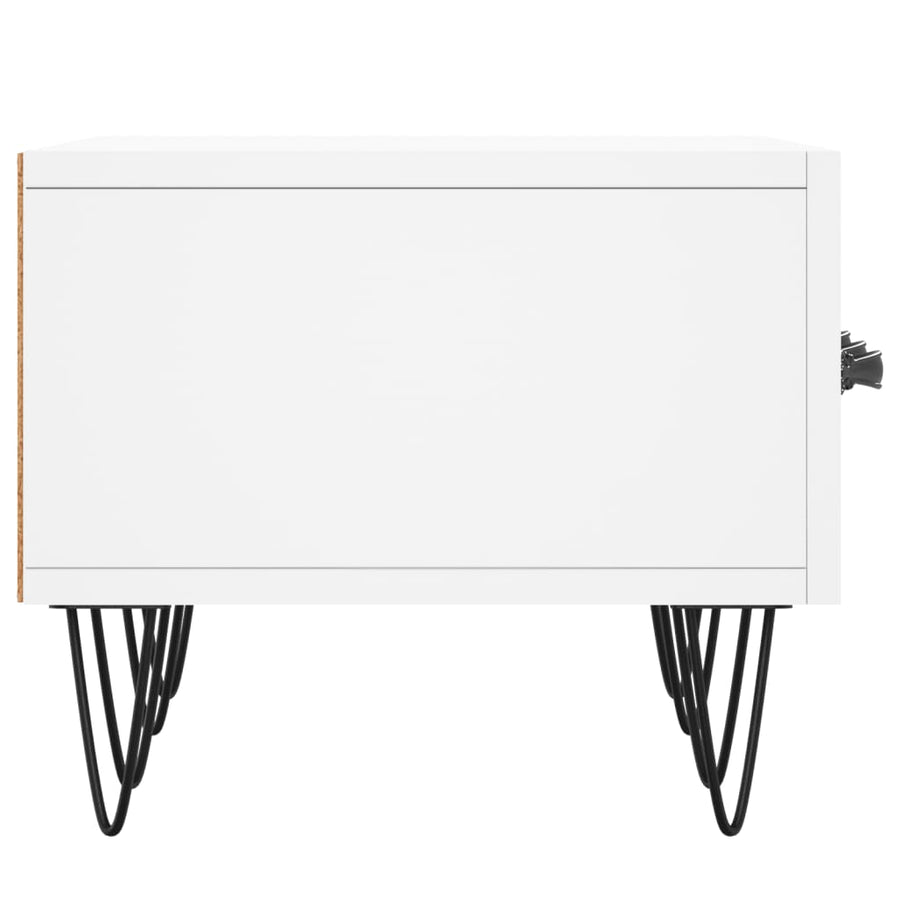 Tv-Meubel 50X36X30 Cm Bewerkt Hout Wit