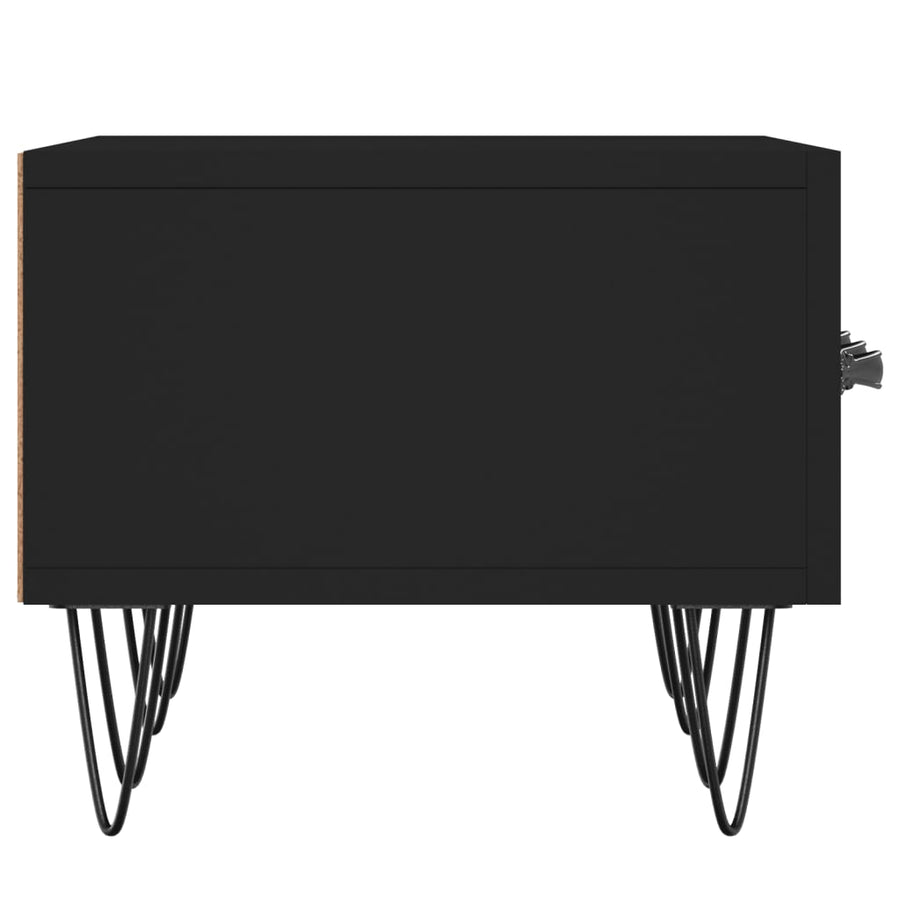 Tv-Meubel 50X36X30 Cm Bewerkt Hout Zwart