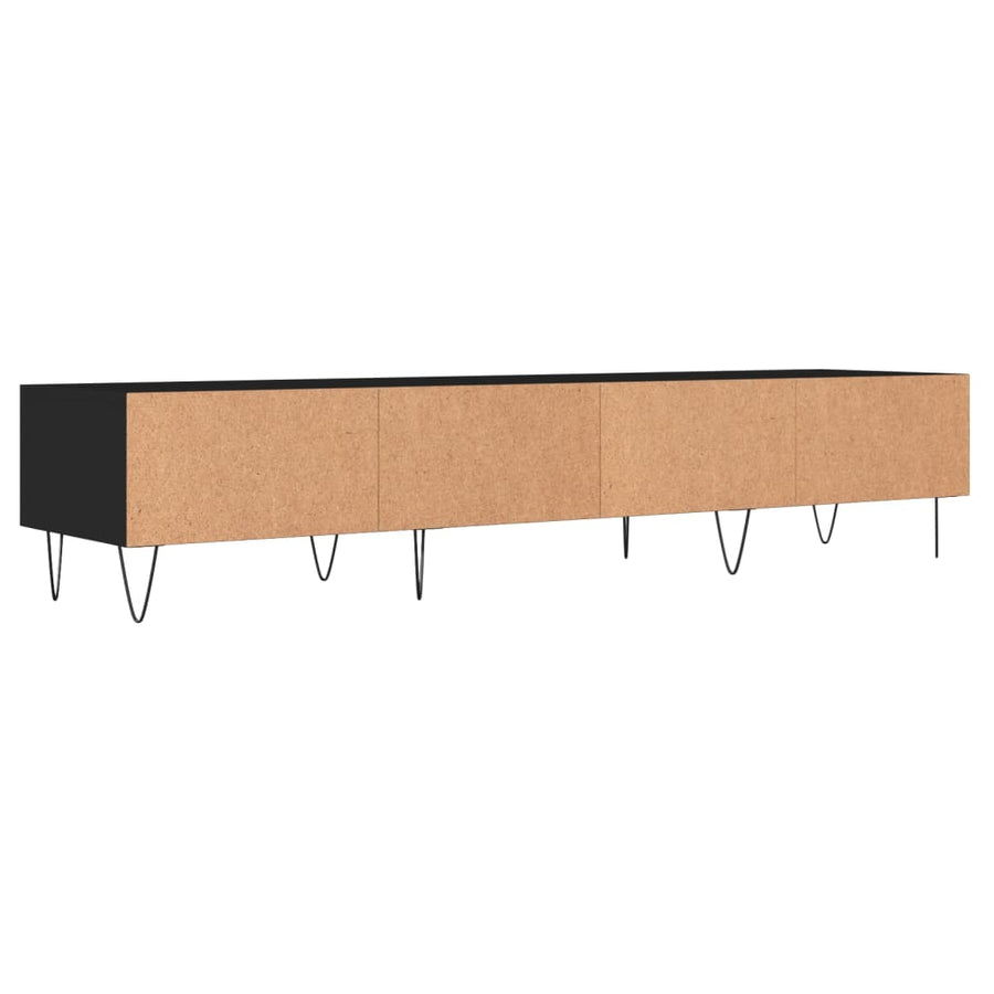 Tv-Meubel 50X36X30 Cm Bewerkt Hout Zwart