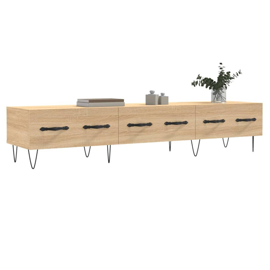 Tv-meubel 150x36x30 cm bewerkt hout sonoma eikenkleurig