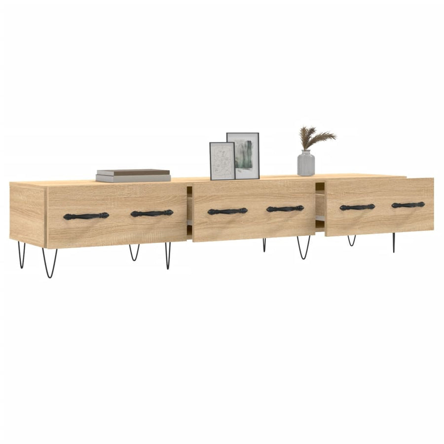 Tv-meubel 150x36x30 cm bewerkt hout sonoma eikenkleurig