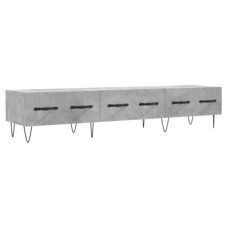 Tv-Meubel 50X36X30 Cm Bewerkt Hout Betongrijs