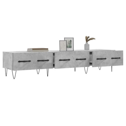 Tv-Meubel 50X36X30 Cm Bewerkt Hout Betongrijs