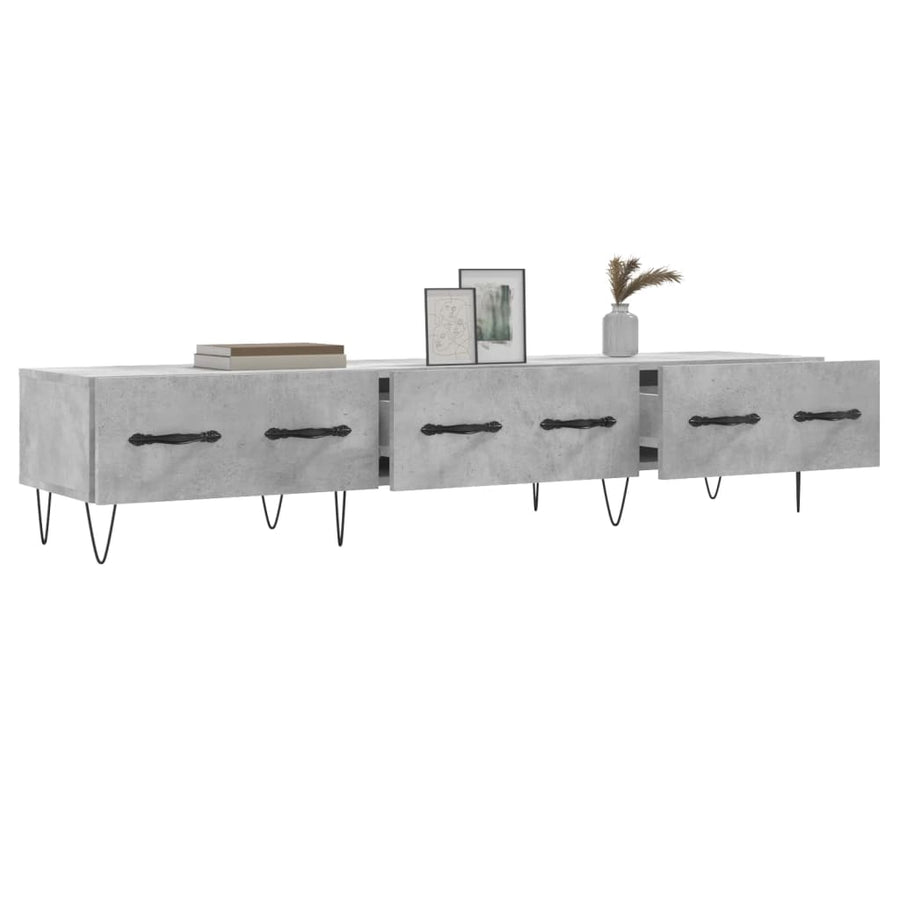 Tv-Meubel 50X36X30 Cm Bewerkt Hout Betongrijs