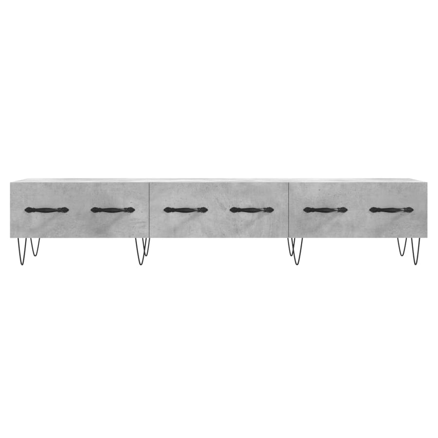 Tv-Meubel 50X36X30 Cm Bewerkt Hout Betongrijs