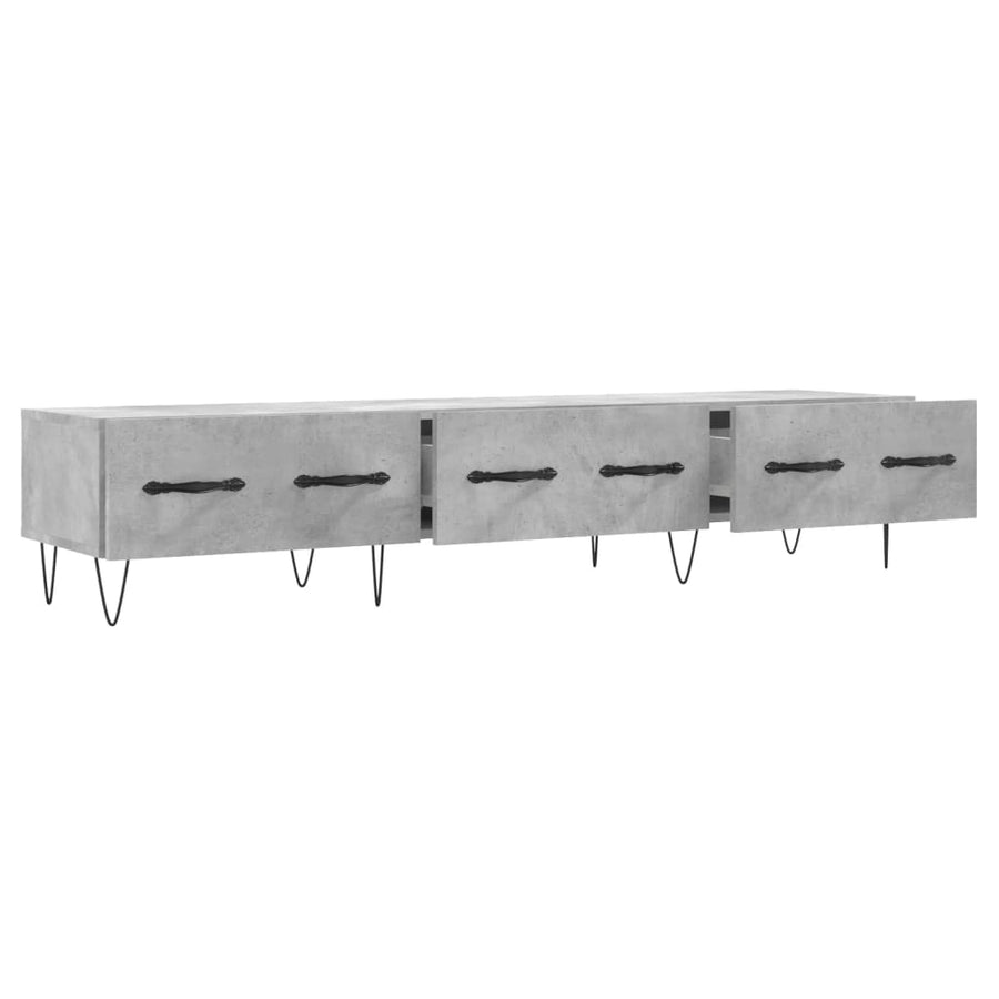Tv-Meubel 50X36X30 Cm Bewerkt Hout Betongrijs