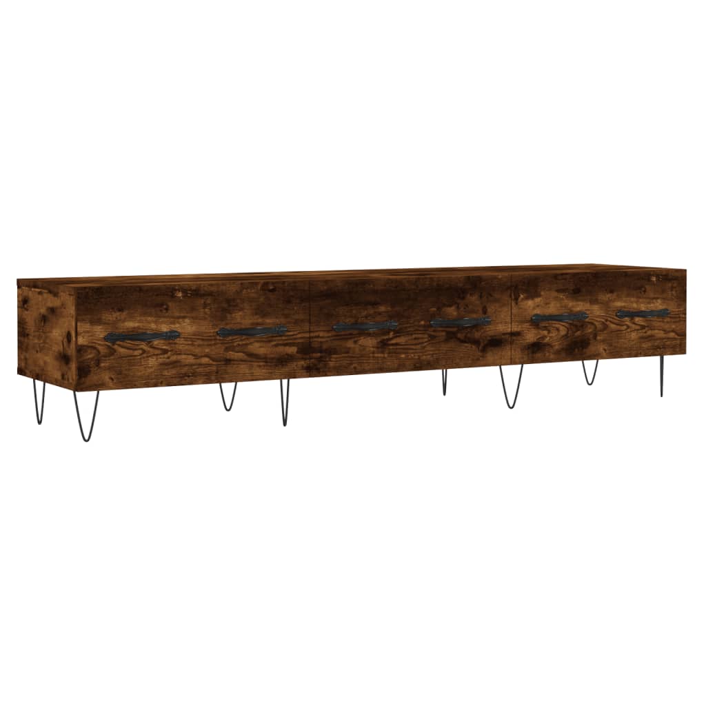 Tv-Meubel 150X36X30 Cm Bewerkt Hout Kleurig Gerookt eiken