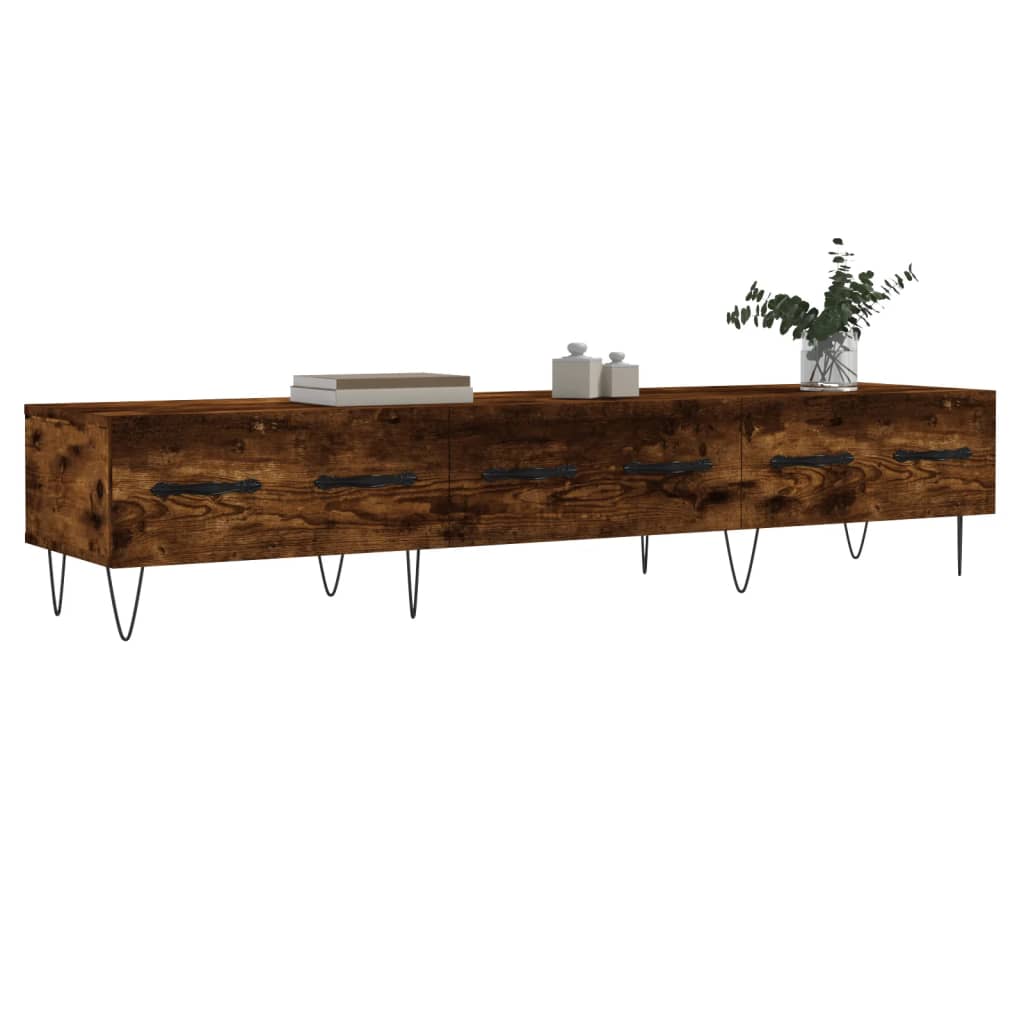 Tv-Meubel 150X36X30 Cm Bewerkt Hout Kleurig Gerookt eiken