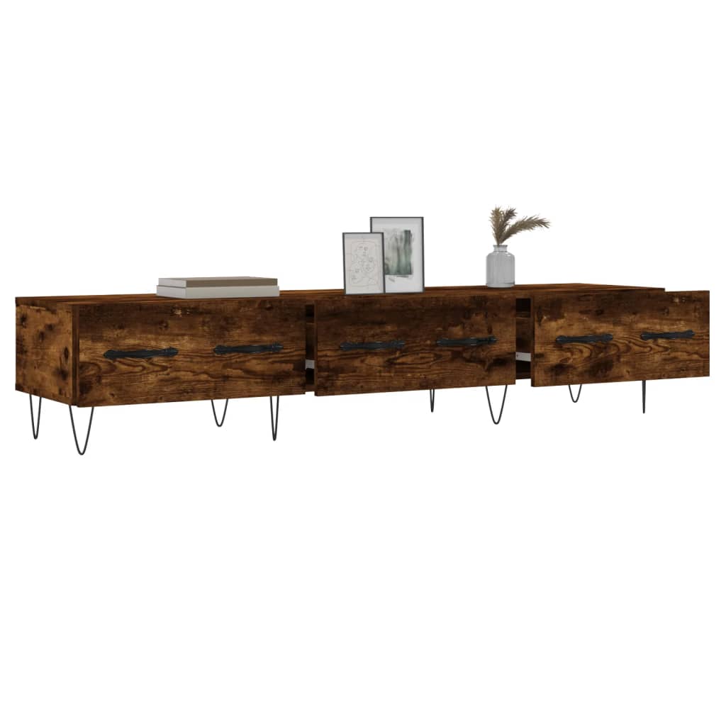 Tv-Meubel 150X36X30 Cm Bewerkt Hout Kleurig Gerookt eiken