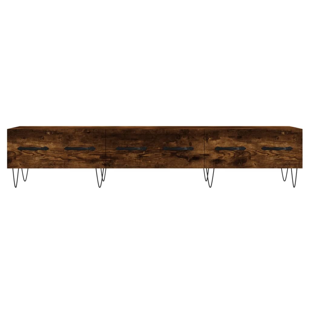 Tv-Meubel 150X36X30 Cm Bewerkt Hout Kleurig Gerookt eiken