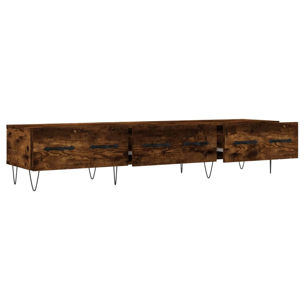 Tv-Meubel 150X36X30 Cm Bewerkt Hout Kleurig Gerookt eiken