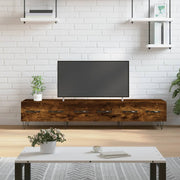 Tv-meubel 150x36x30 cm bewerkt hout gerookt eiken