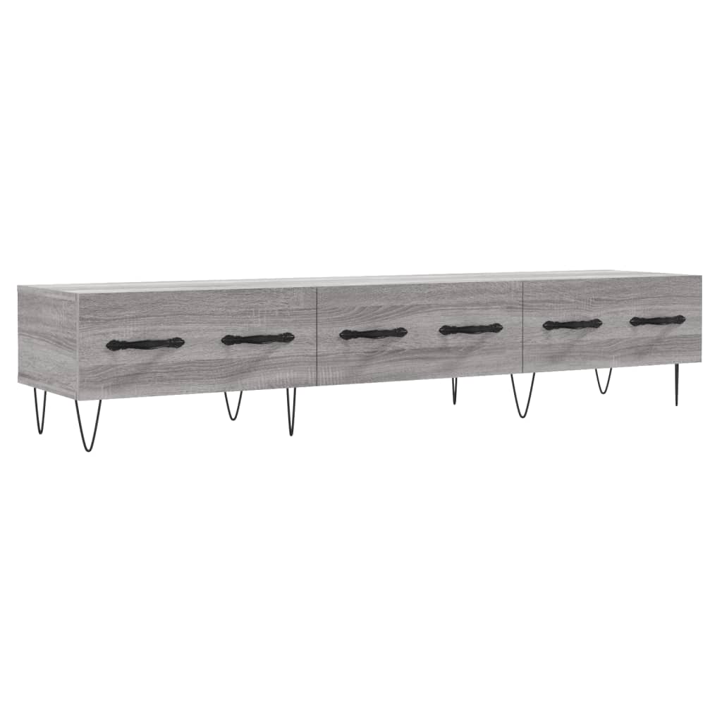 Tv-Meubel 50X36X30 Cm Bewerkt Hout Eikenkleurig Grijs sonoma