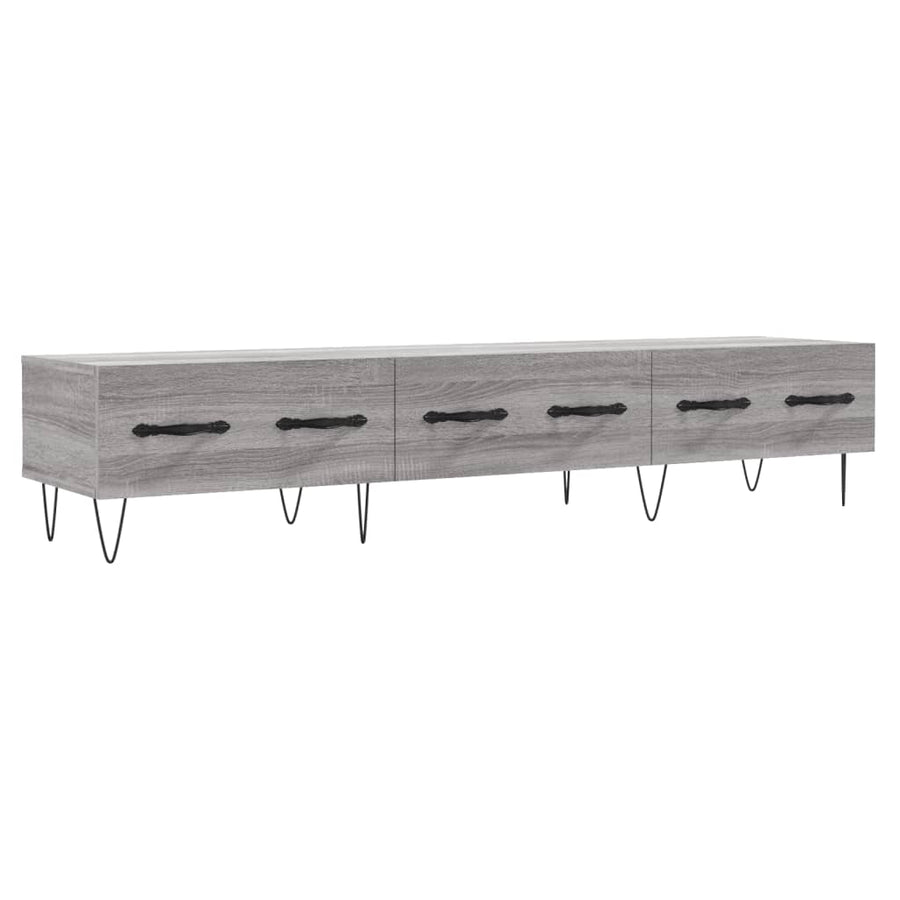 Tv-Meubel 50X36X30 Cm Bewerkt Hout Eikenkleurig Grijs sonoma