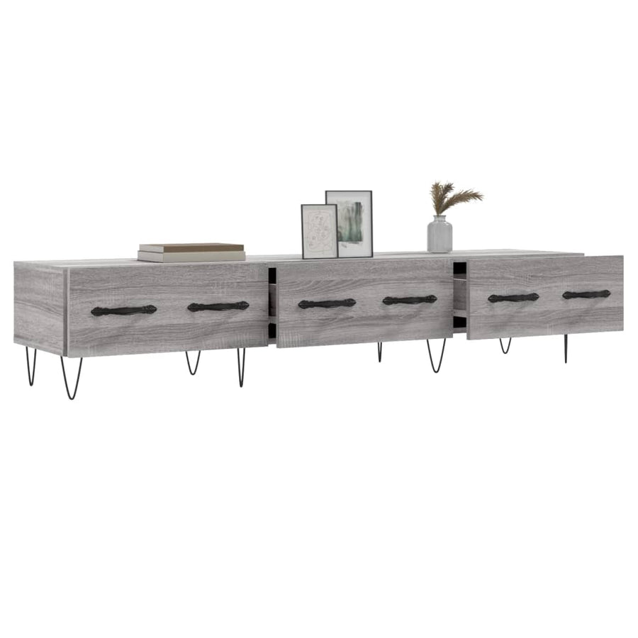 Tv-Meubel 50X36X30 Cm Bewerkt Hout Eikenkleurig Grijs sonoma