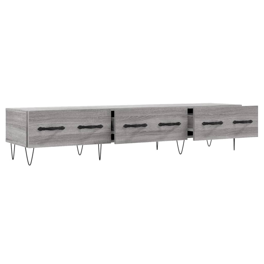 Tv-Meubel 50X36X30 Cm Bewerkt Hout Eikenkleurig Grijs sonoma