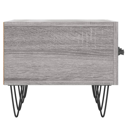 Tv-Meubel 50X36X30 Cm Bewerkt Hout Eikenkleurig Grijs sonoma