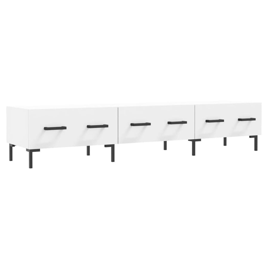 Tv-Meubel 50X36X30 Cm Bewerkt Hout Wit