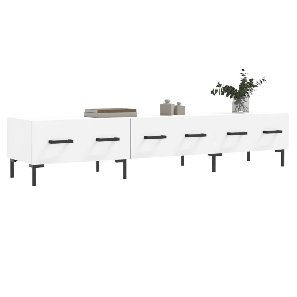 Tv-Meubel 50X36X30 Cm Bewerkt Hout Wit