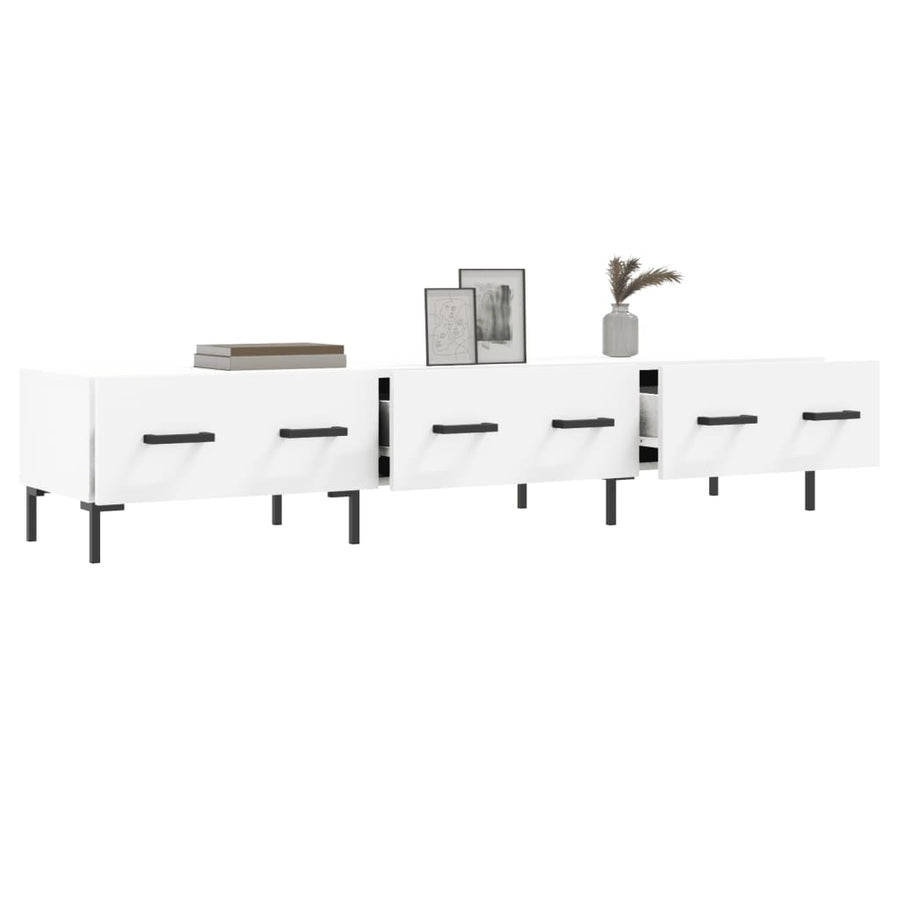 Tv-Meubel 50X36X30 Cm Bewerkt Hout Wit