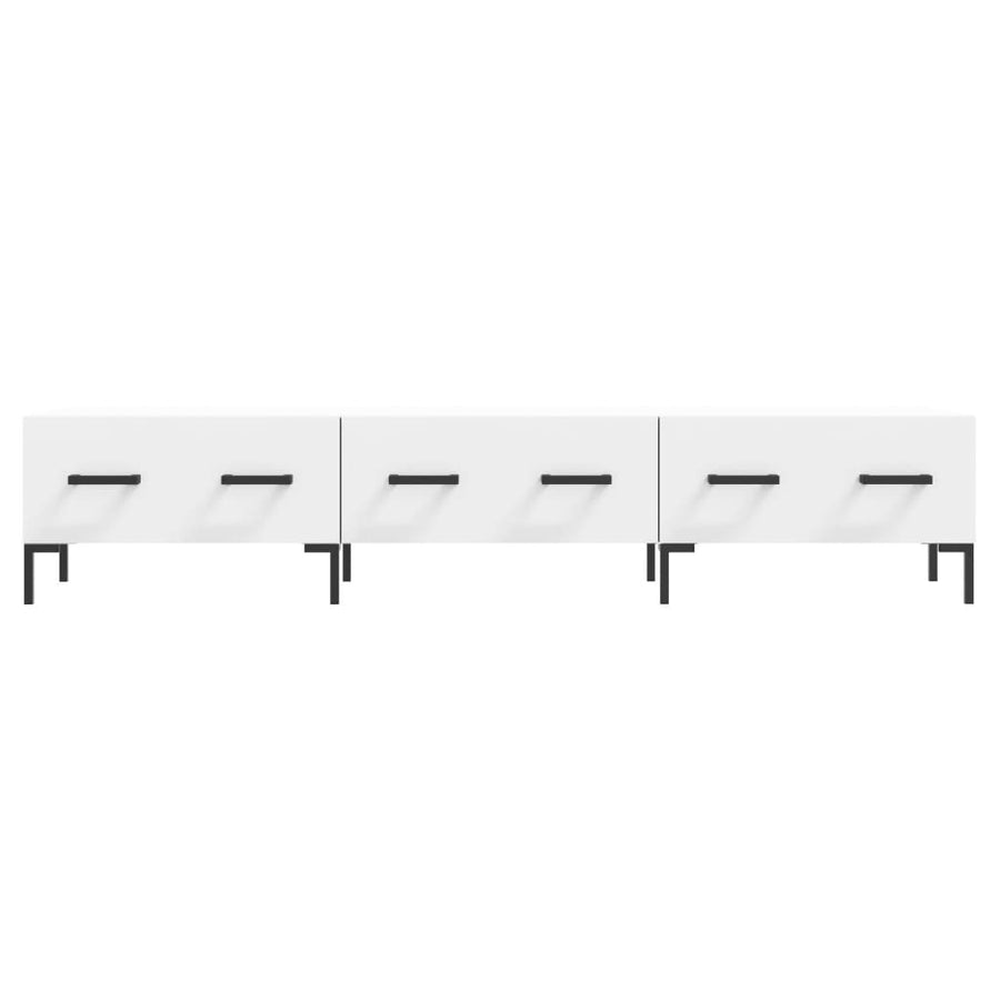 Tv-Meubel 50X36X30 Cm Bewerkt Hout Wit