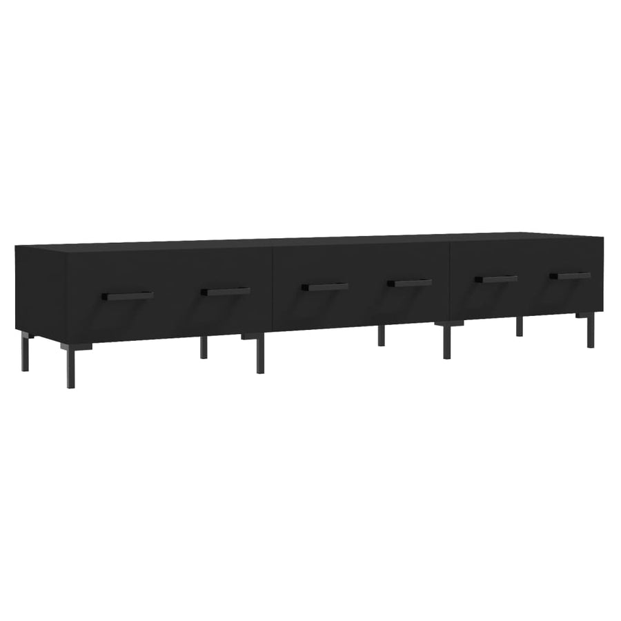 Tv-Meubel 50X36X30 Cm Bewerkt Hout Zwart