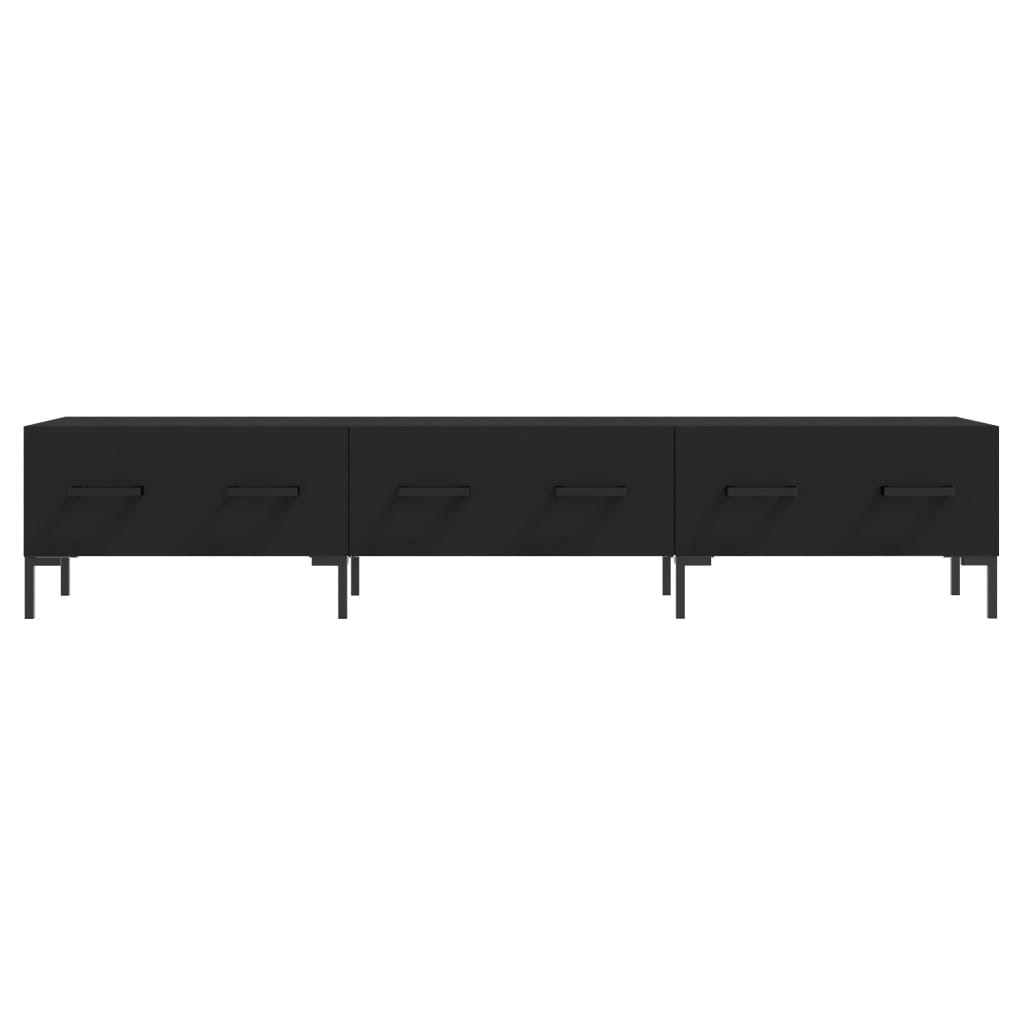 Tv-Meubel 50X36X30 Cm Bewerkt Hout Zwart