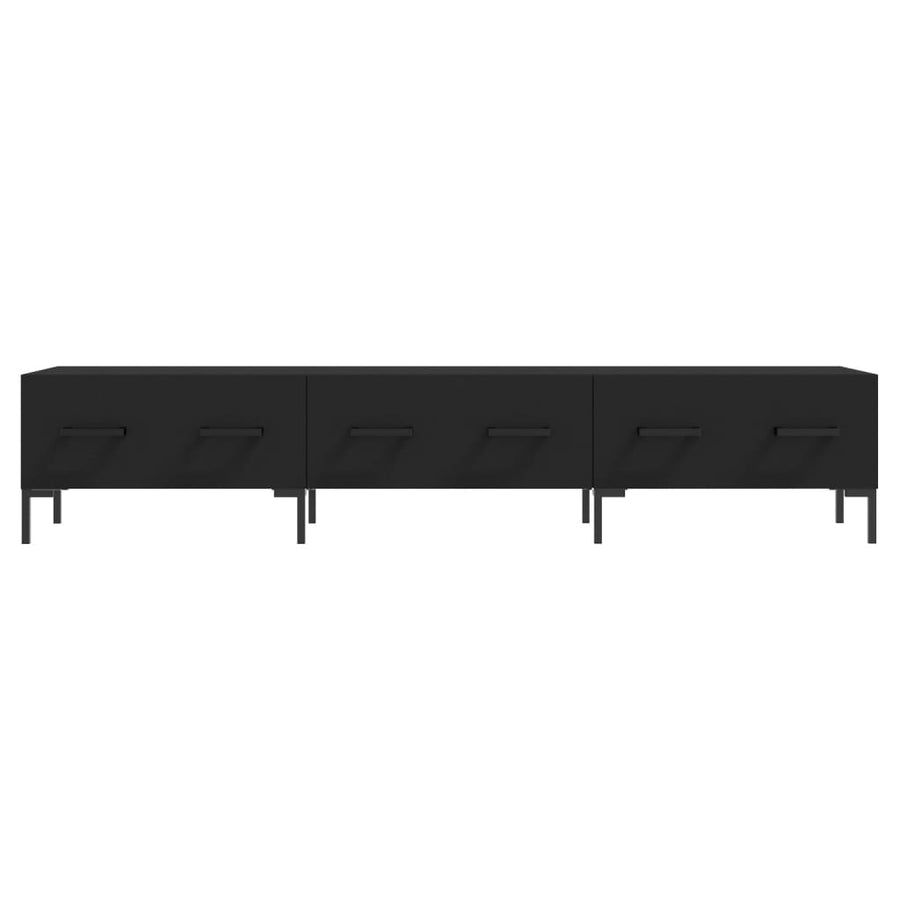 Tv-Meubel 50X36X30 Cm Bewerkt Hout Zwart