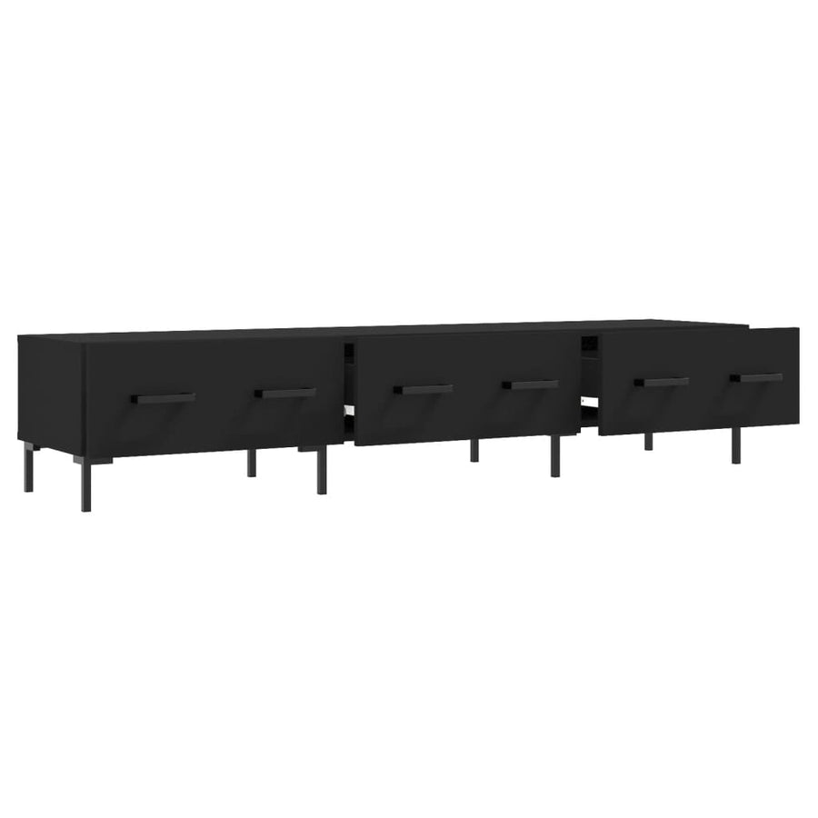Tv-Meubel 50X36X30 Cm Bewerkt Hout Zwart