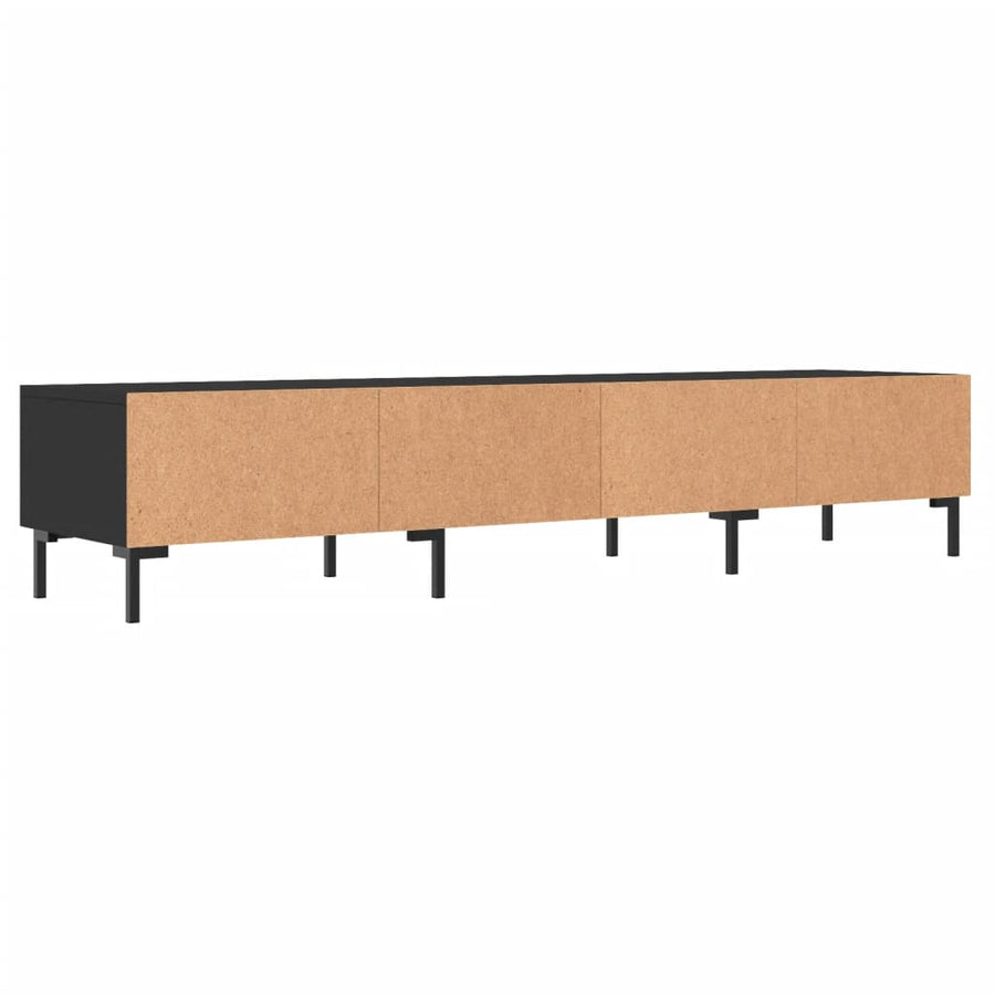 Tv-Meubel 50X36X30 Cm Bewerkt Hout Zwart