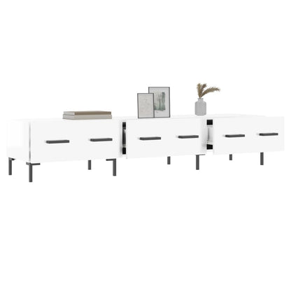 Tv-Meubel 50X36X30 Cm Bewerkt Hout Hoogglans wit