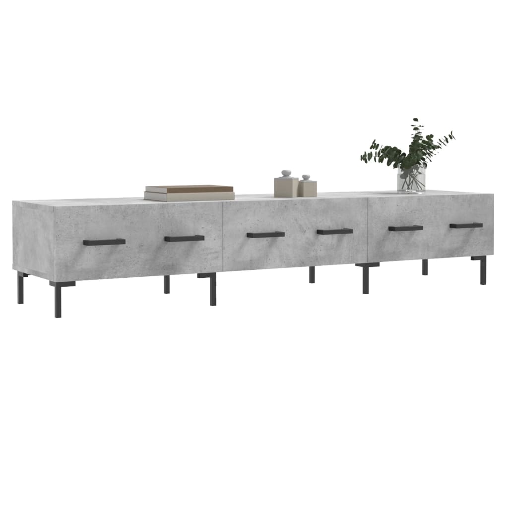 Tv-Meubel 50X36X30 Cm Bewerkt Hout Betongrijs