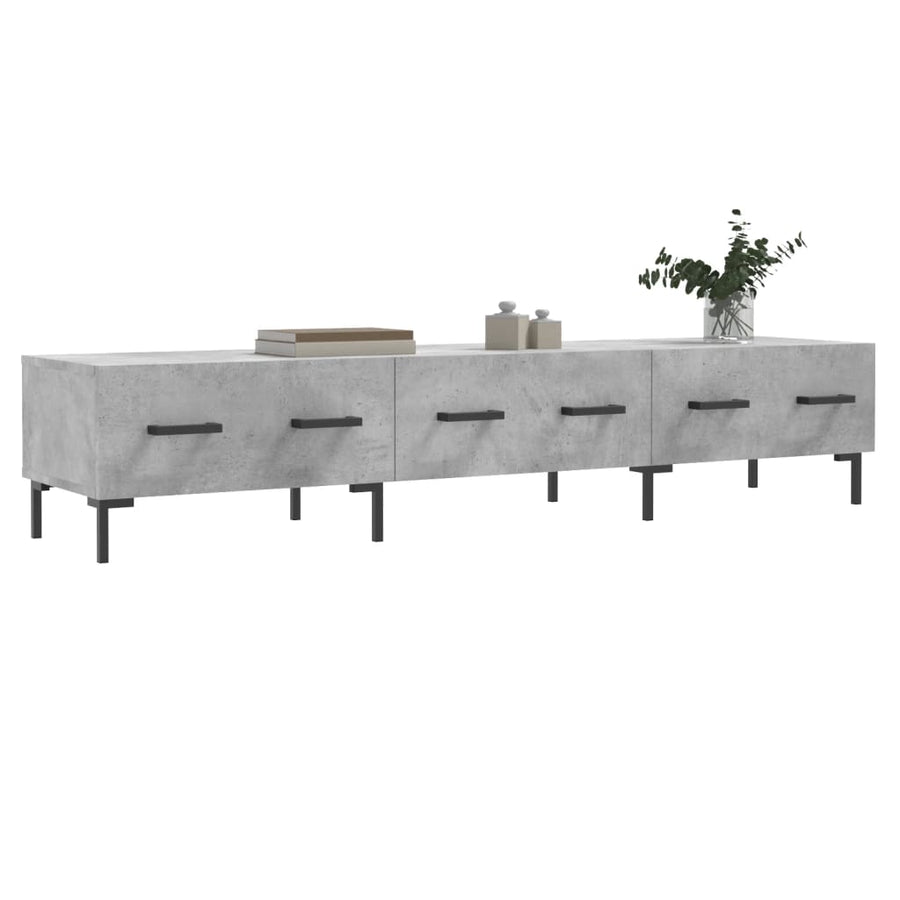 Tv-Meubel 50X36X30 Cm Bewerkt Hout Betongrijs
